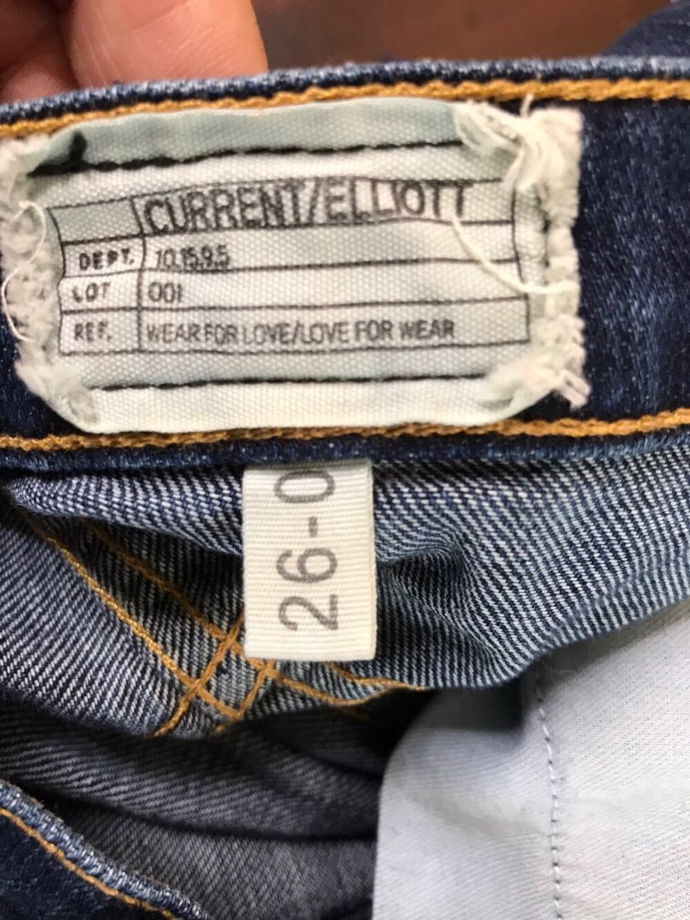 CURRENT/ELLIOT 1970's Y2K The Low Rise Bell Slim Annees Flare Jeans 26 - Picture 8 of 8